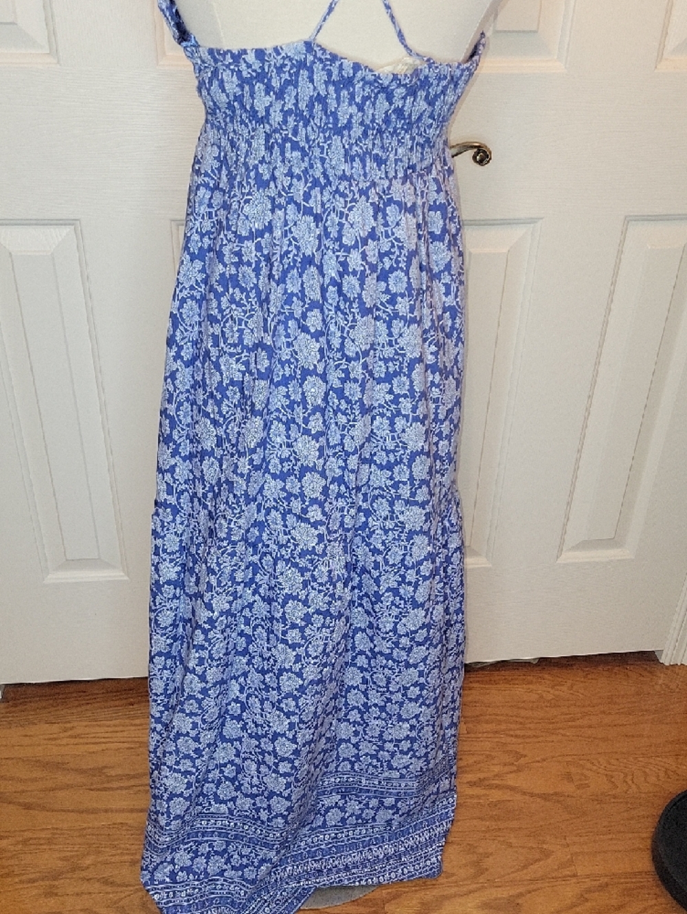 Blue Floral Halter Maxi Dress - Women - Picture 6 of 8